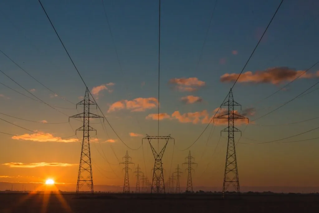Large scale solar farm photovoltaic power plant in desert Oman renewable energy project