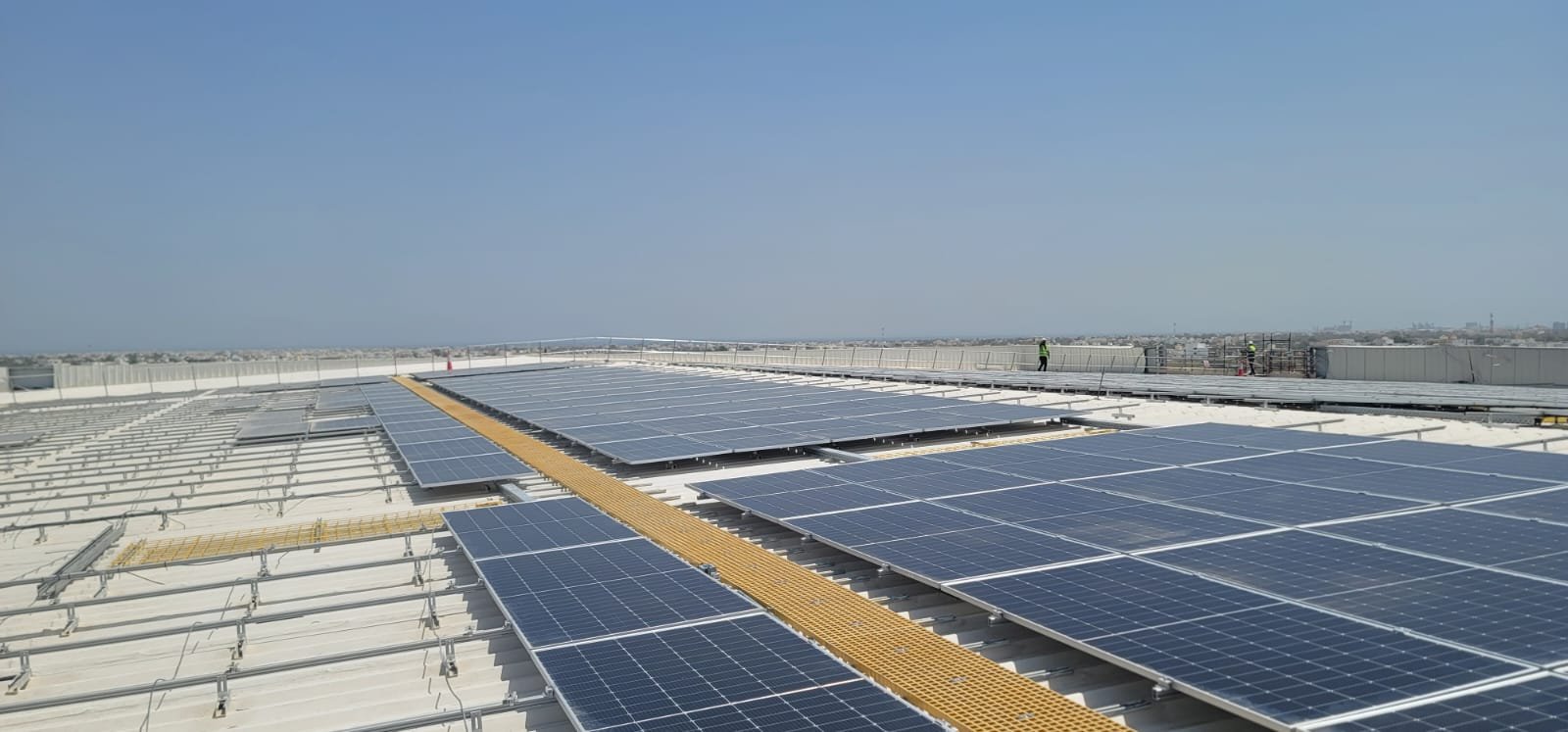 Large rooftop solar installation in Barka, Oman