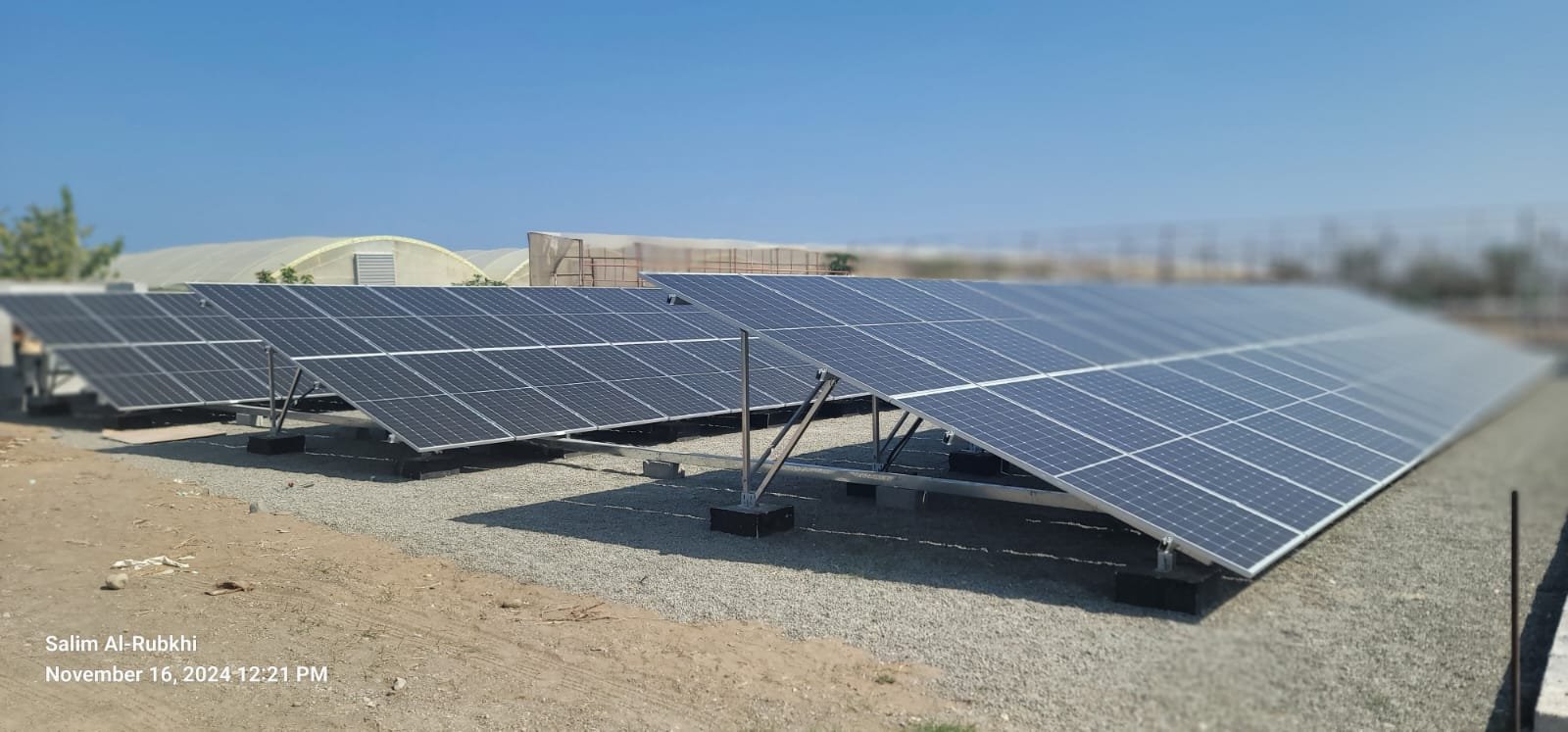 67 kWp ground-mounted on-grid solar system at a farm in Al Suwaiq, Oman