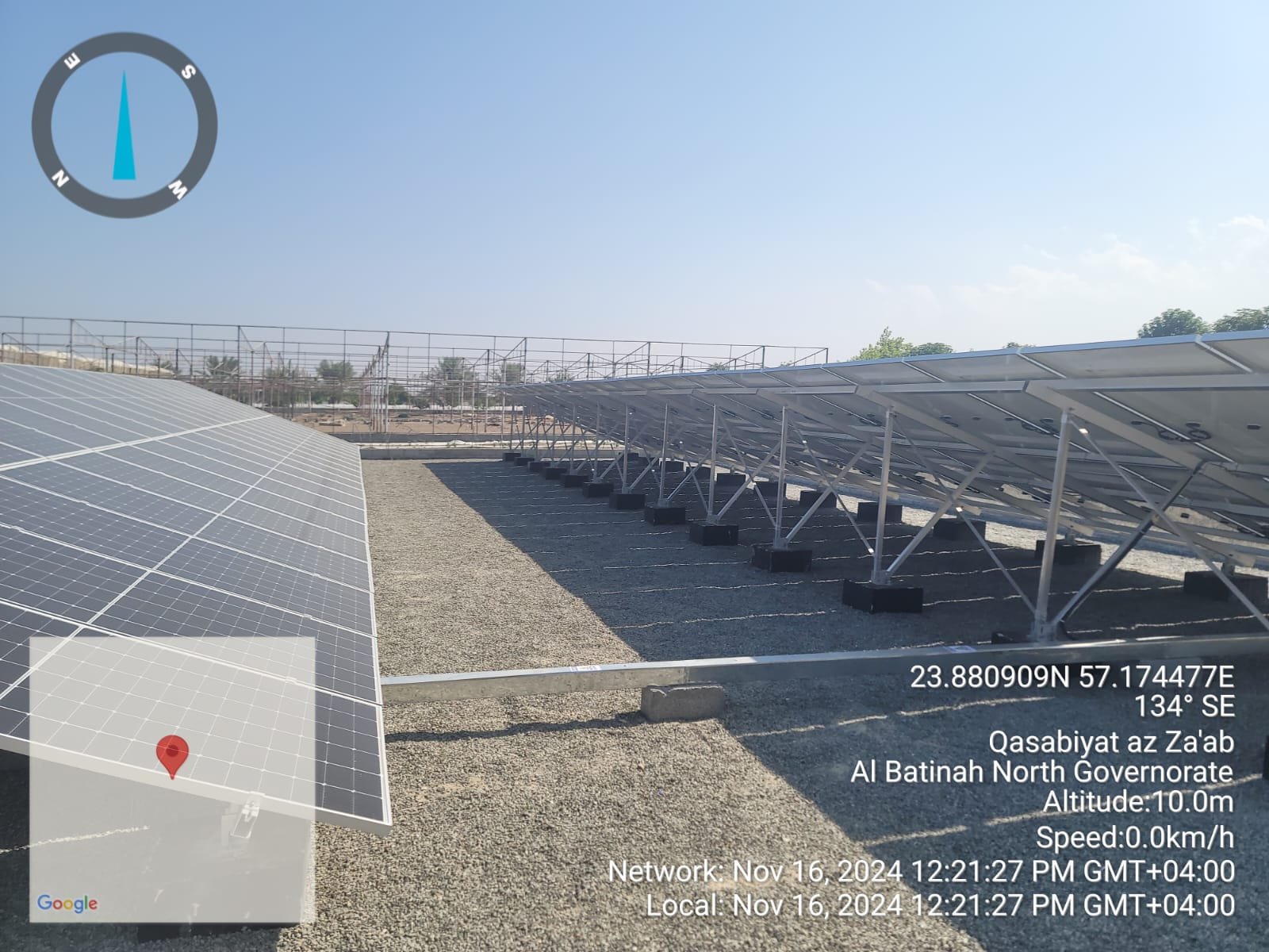 Rows of Jinko solar panels on ground mount, Al Suwaiq farm